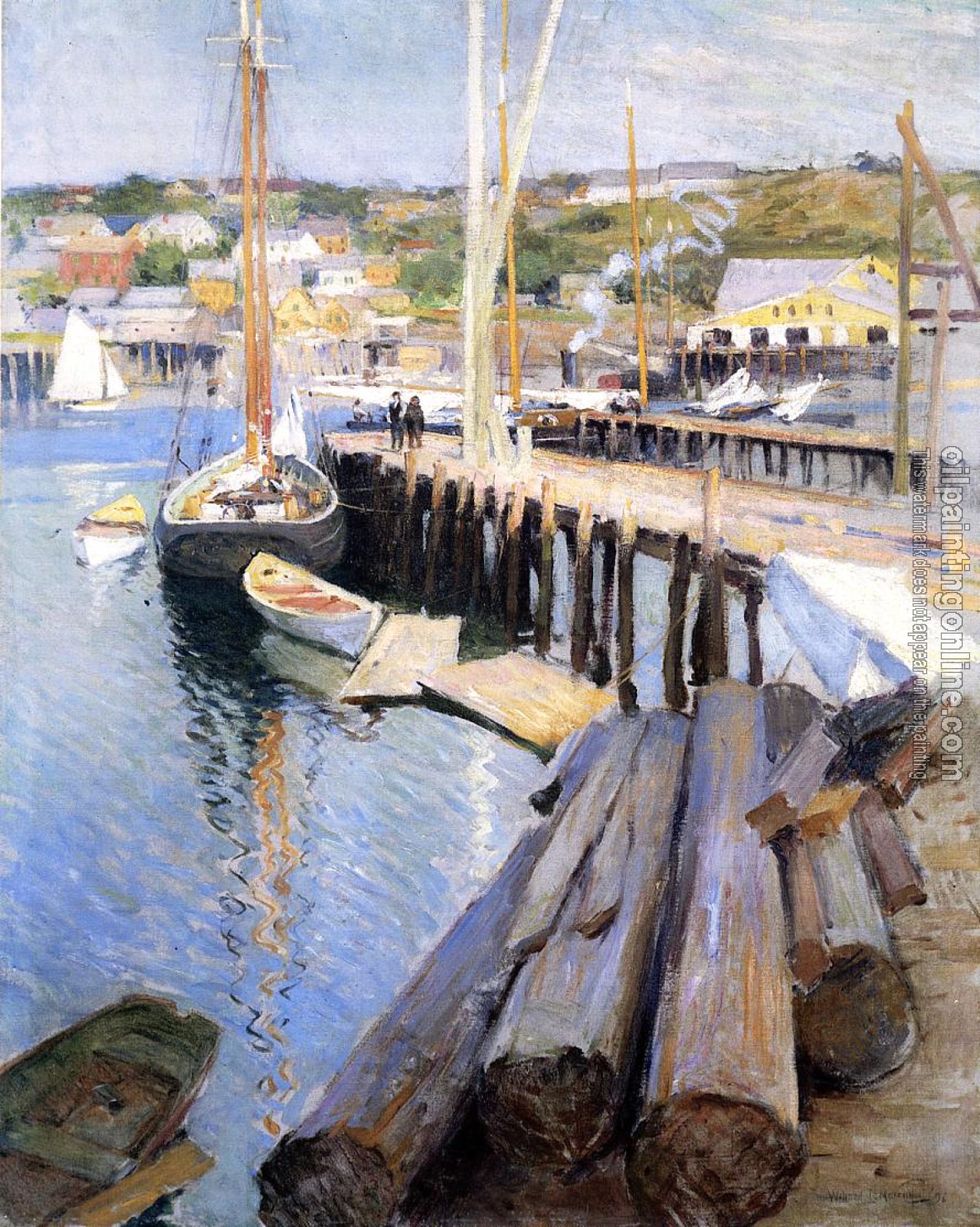 Willard Leroy Metcalf - Fish Wharves Gloucester